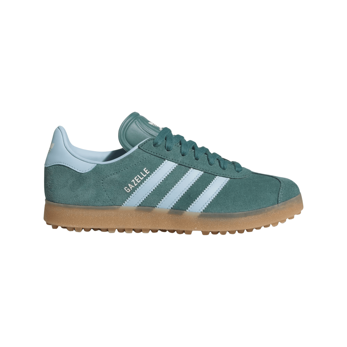 adidas Women's Gazelle Spikeless Golf Shoes Preloved Teal Clear Sky Gum Medium