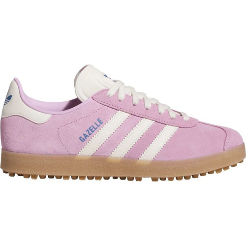 adidas Women's Gazelle Spikeless Golf Shoes Bliss Lilac Chalk White Bluebird Medium