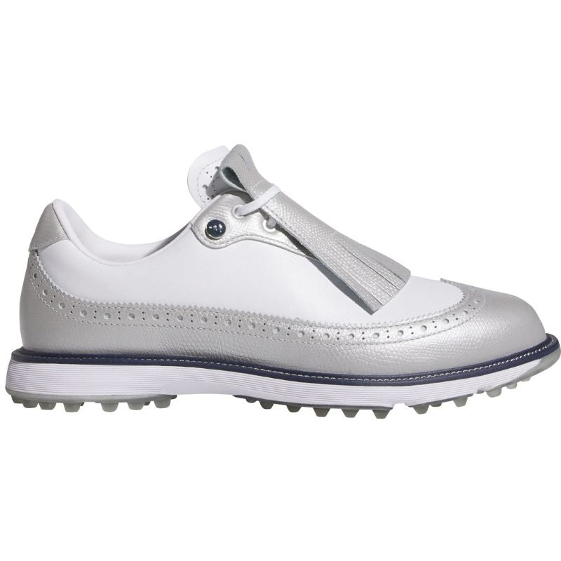 adidas Women's MC Zoysia Spikeless Golf Shoes Silver Metallic Cloud White Collegiate Navy Medium