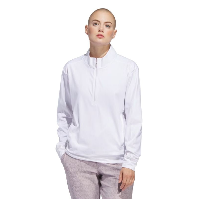 adidas Women's Ultimate365 Half-Zip Layering Top White