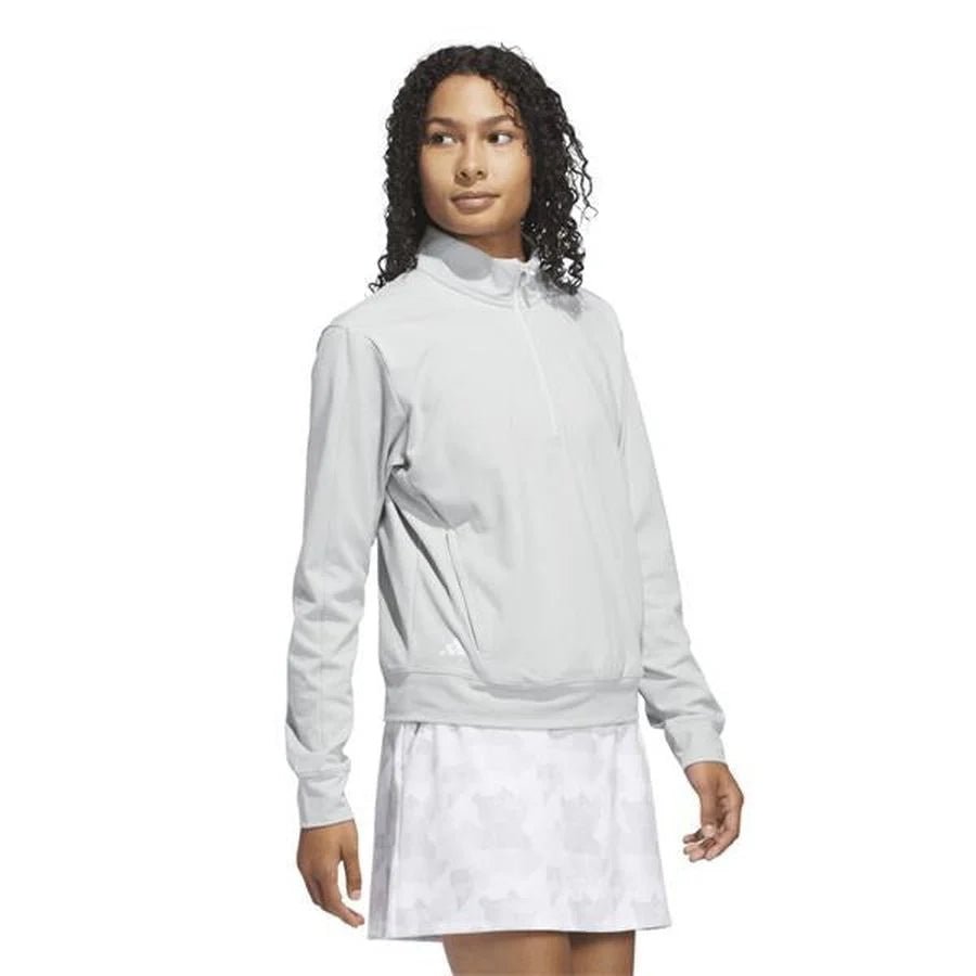 adidas Women's Ultimate365 Half-Zip Layering Top Wonder Silver