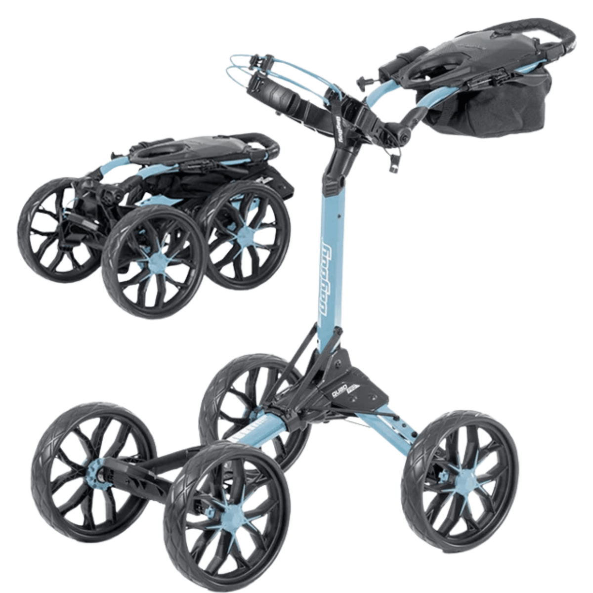 Bag Boy Quad Pro Push Cart Blue White