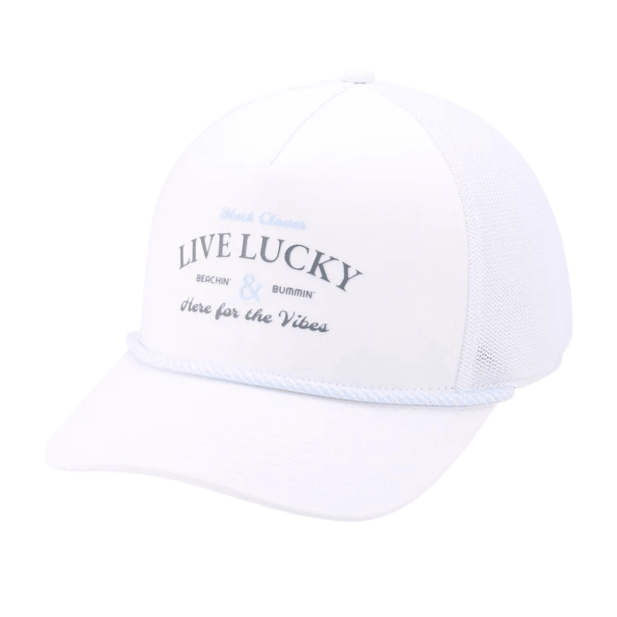 Black Clover Beach Bummin Rope Hat White OSFA