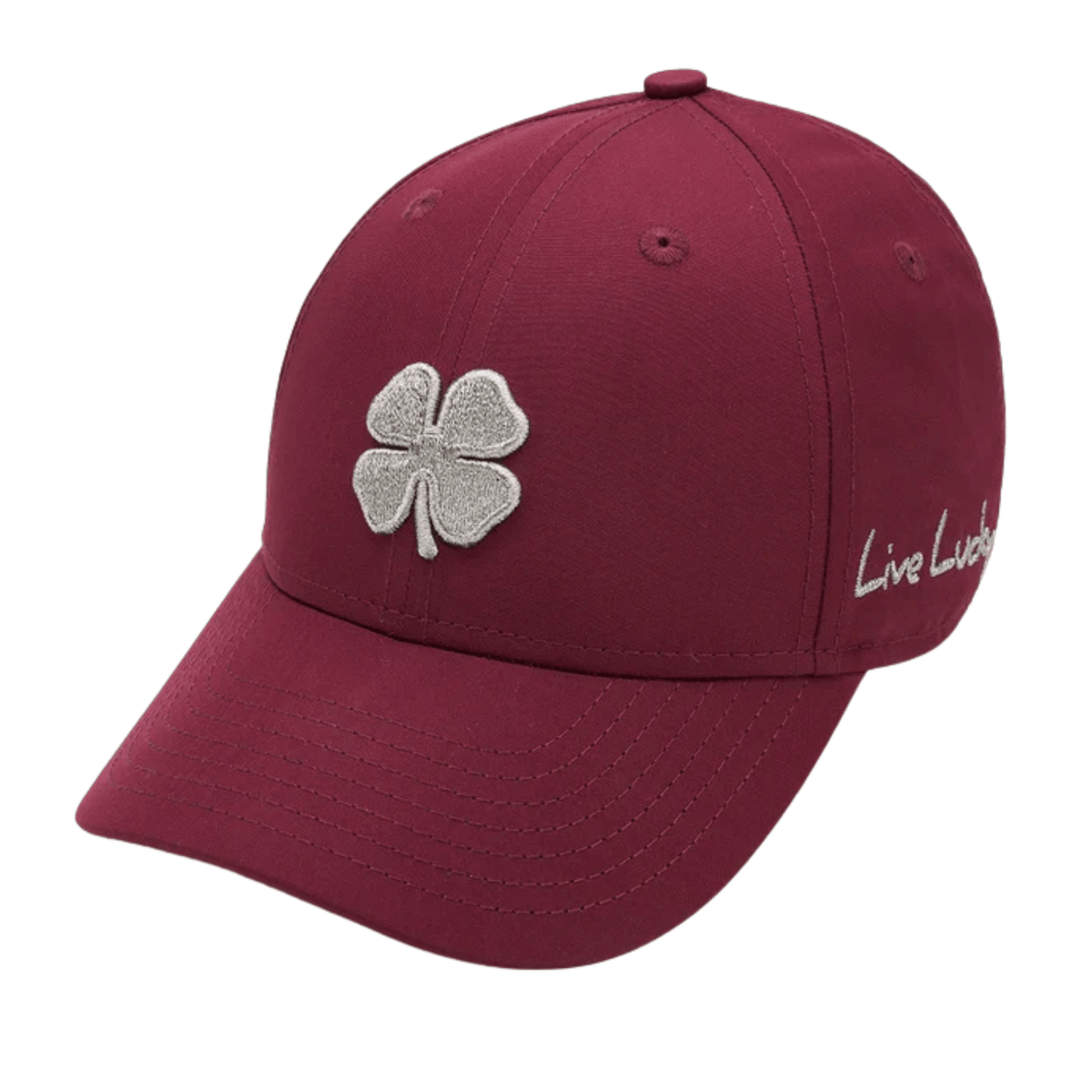 Black Clover Ladies Hollywood Hat Burgandy Silver OSFA