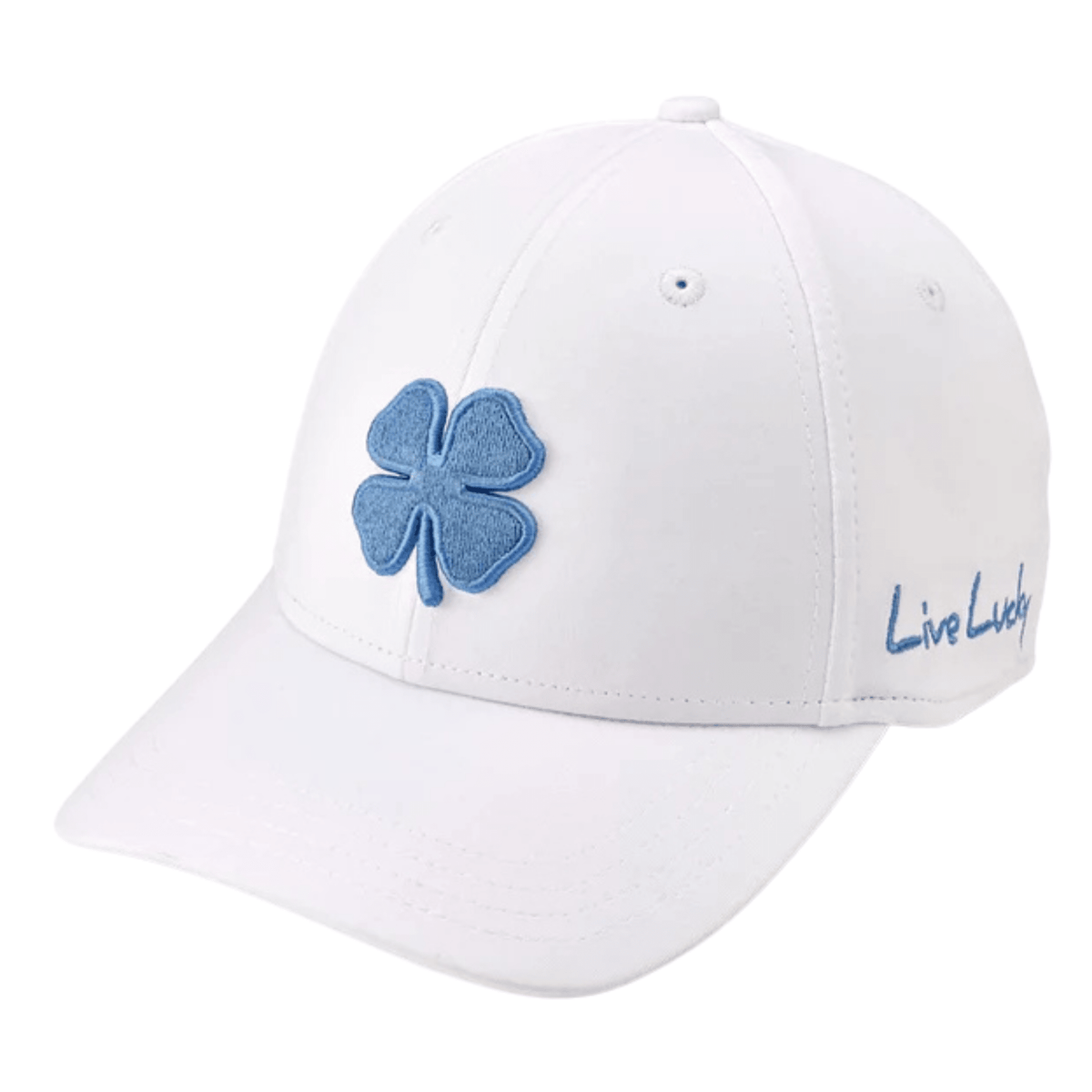 Black Clover Premium Clover Adjustable Hat White Cerulean Blue OSFA