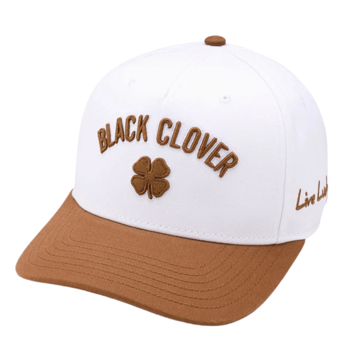 Black Clover Timeless Hat White Brown OSFA