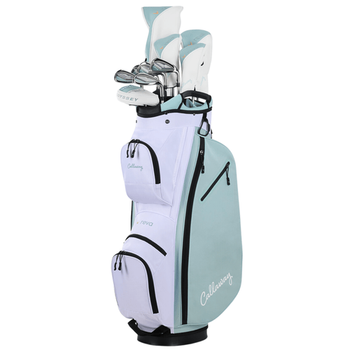 Callaway 2026 Women's REVA 11-Piece Package Set - Cart Bag Peach Surf Ladies