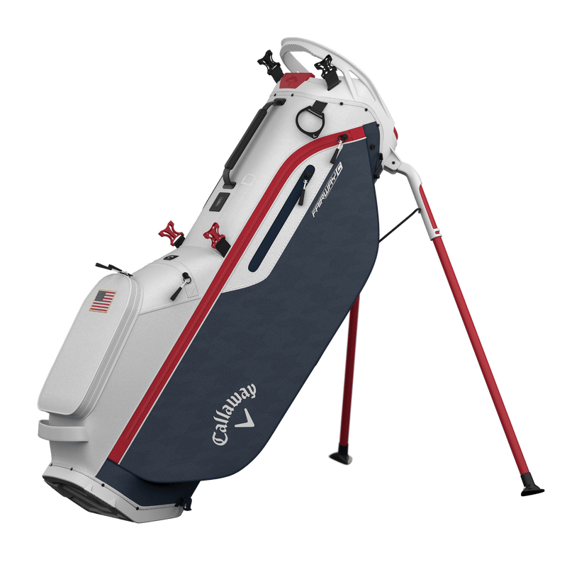 Callaway Fairway C Stand Bag White Navy HND Red Flag