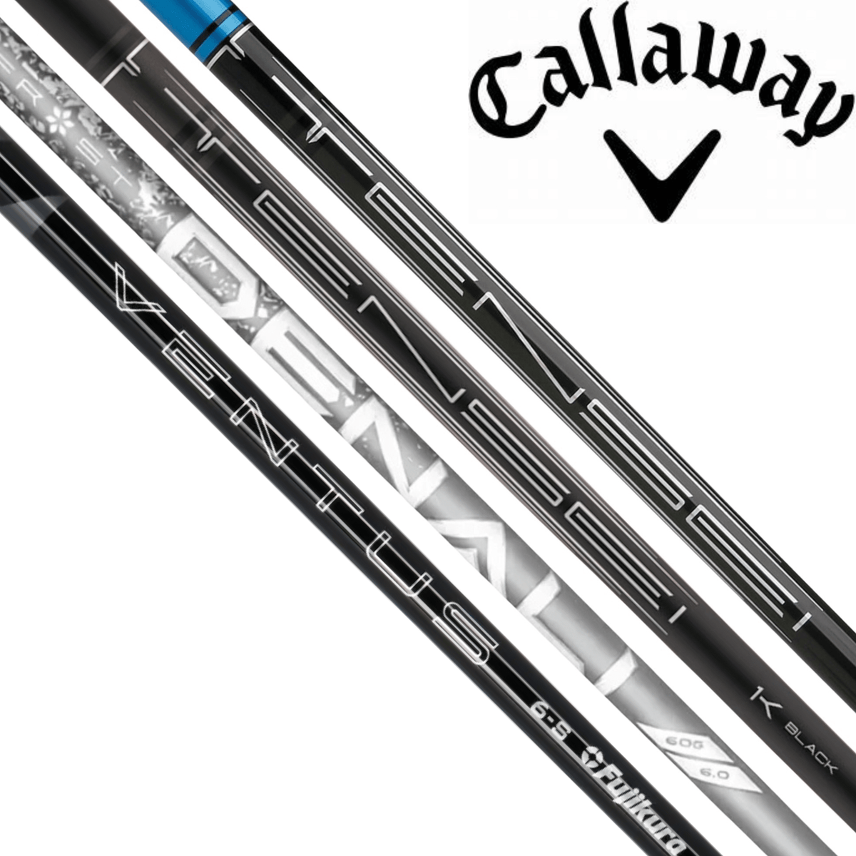 Callaway Stock Driver Shafts with Grip & Tip - Compatible with models X2 Hot-Quantum