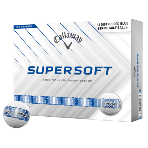Callaway Supersoft Distressed Stripe Golf Balls Blue