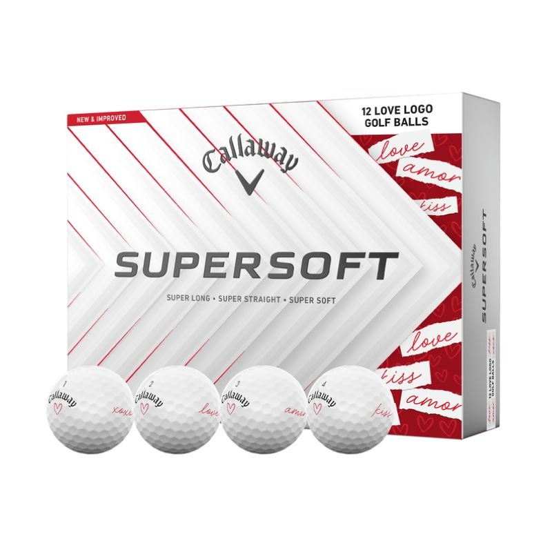 Callaway Supersoft Love - Valentine's Day Golf Balls White