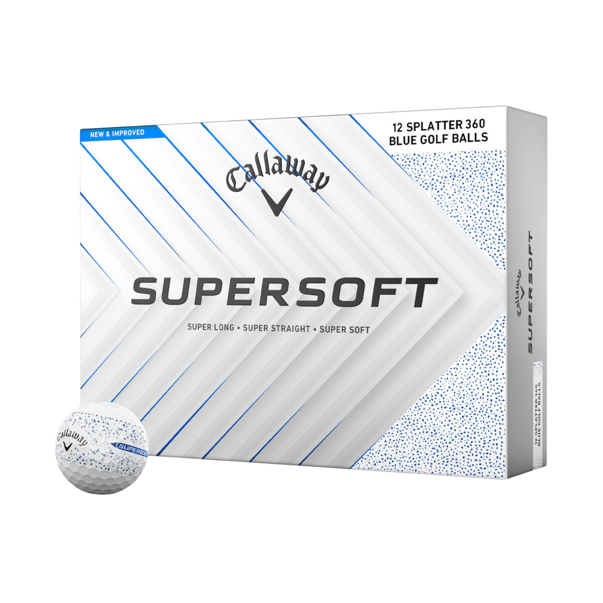 Callaway Supersoft Splatter 360 Golf Balls Blue