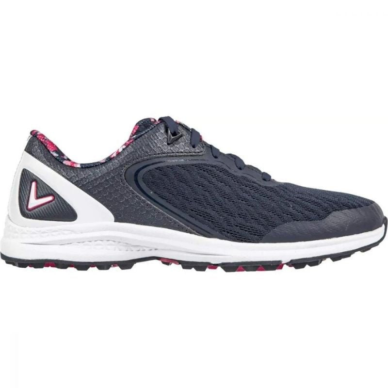 Callaway Women's Coronado V2 Spikeless Golf Shoe Blue White Red Medium