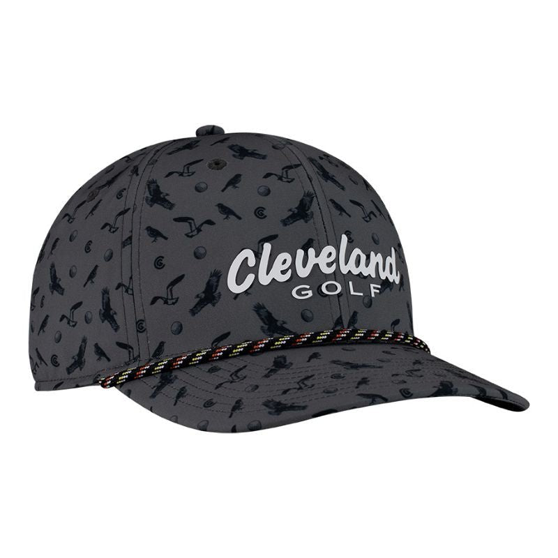 Cleveland Golf Pattern Rope Hat Grey Black OSFA