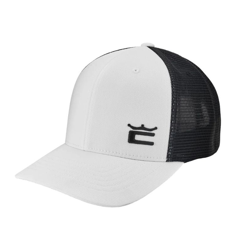 Cobra Crown Trucker Snapback Hat White OSFA