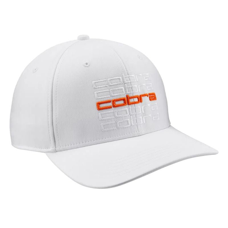 Cobra Repeat Golf Cap White Glow Rickie Orange OSFA
