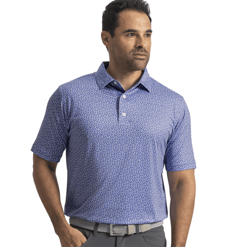 FootJoy Arc Geo Lisle Polo Vivid Violet White Pink Pop