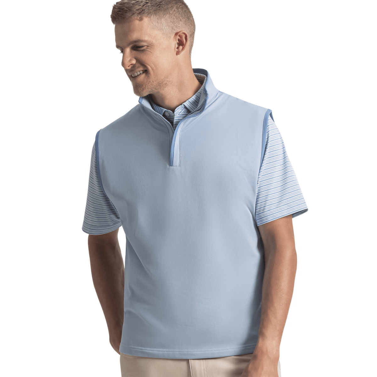 FootJoy Brushed Back Vest Chambray Coastal Blue