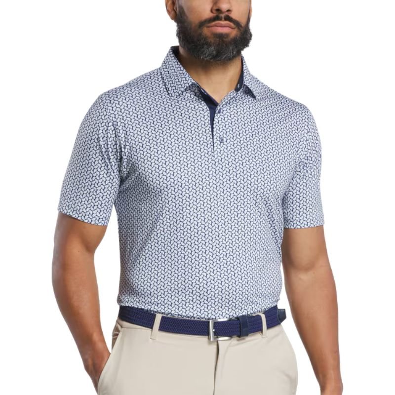 FootJoy Citrus Lisle Polo - Previous Season Style White Navy