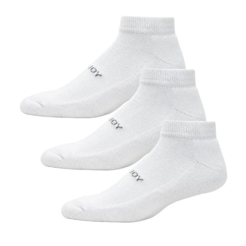 FootJoy ComfortSof Sport Golf Socks- 3 Pack White OSFA (US 7 - 11)