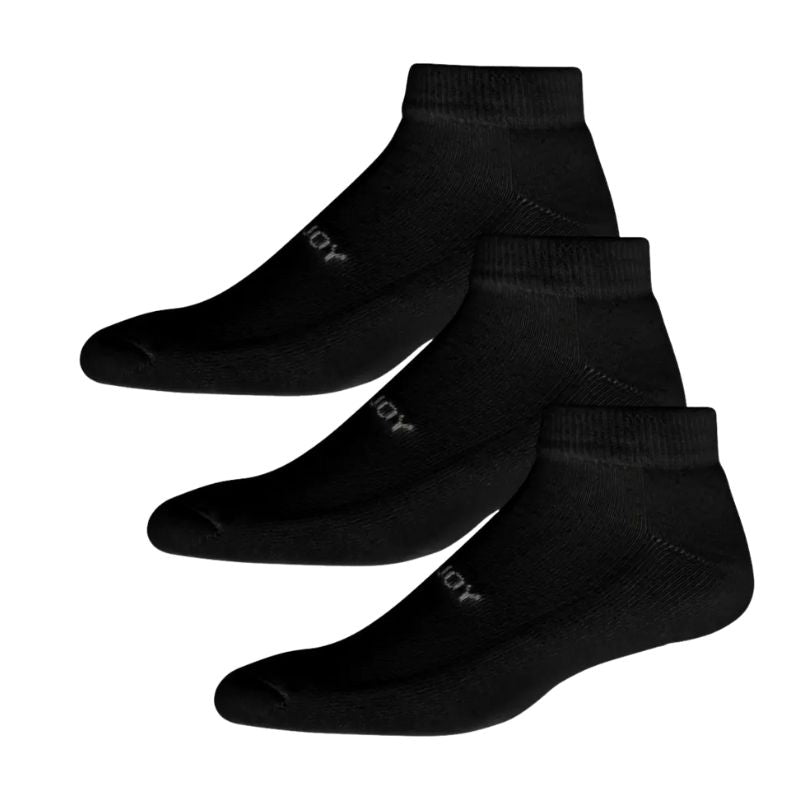 FootJoy ComfortSof Sport Golf Socks- 3 Pack Black OSFA (US 7 - 11)