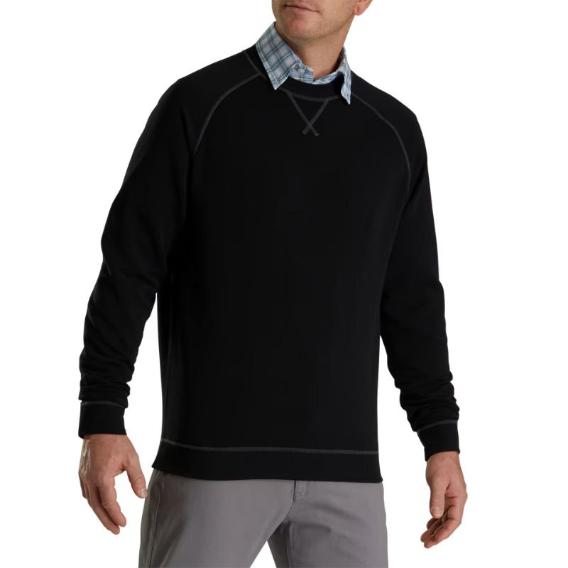 FootJoy French Terry Crewneck - Previous Season Style Black