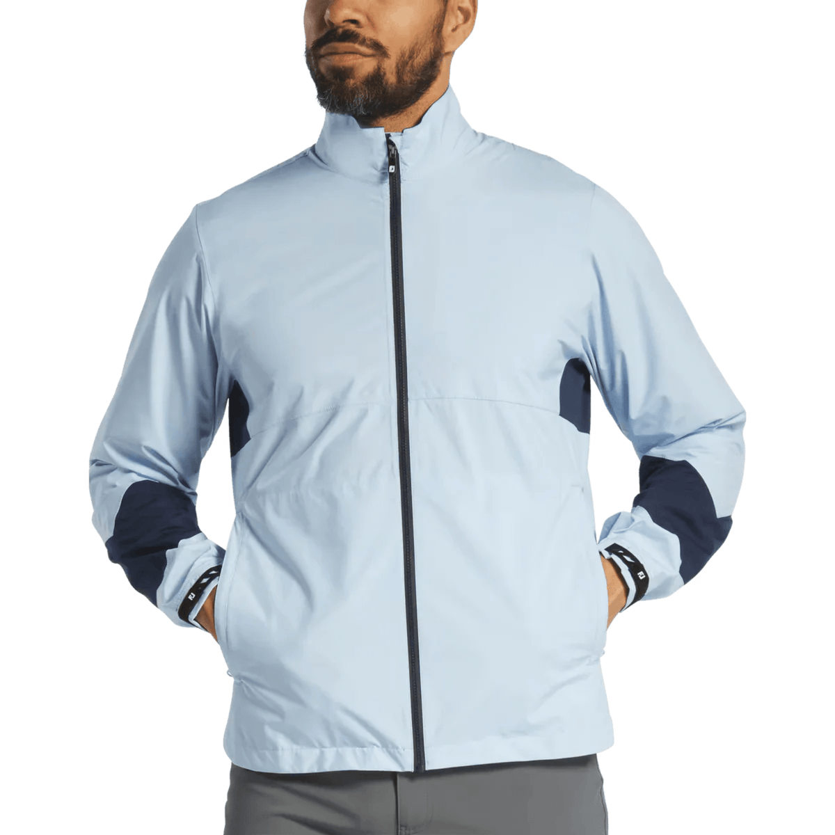 FootJoy HydroLite X Rain Jacket Light Blue Navy
