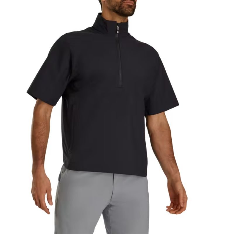 FootJoy HydroLite X Short Sleeve Rain Shirt - Previous Season Style Black