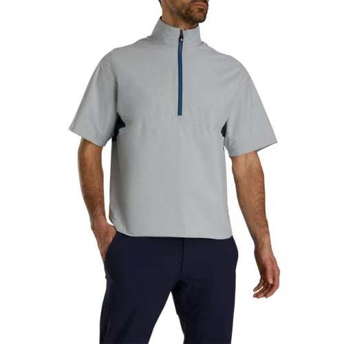FootJoy HydroLite X Short Sleeve Rain Shirt - Previous Season Style Grey Navy