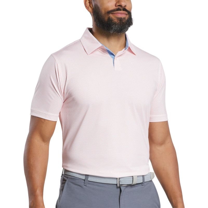 FootJoy Irongate Lisle Polo - Previous Season Style White Orange