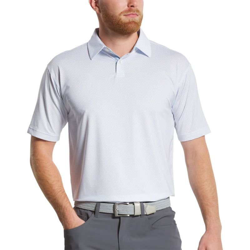 FootJoy Irongate Lisle Polo - Previous Season Style White Skyway