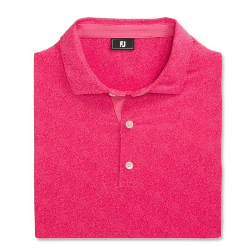 FootJoy Junior Boys Speckle Polo Pink Lemonade