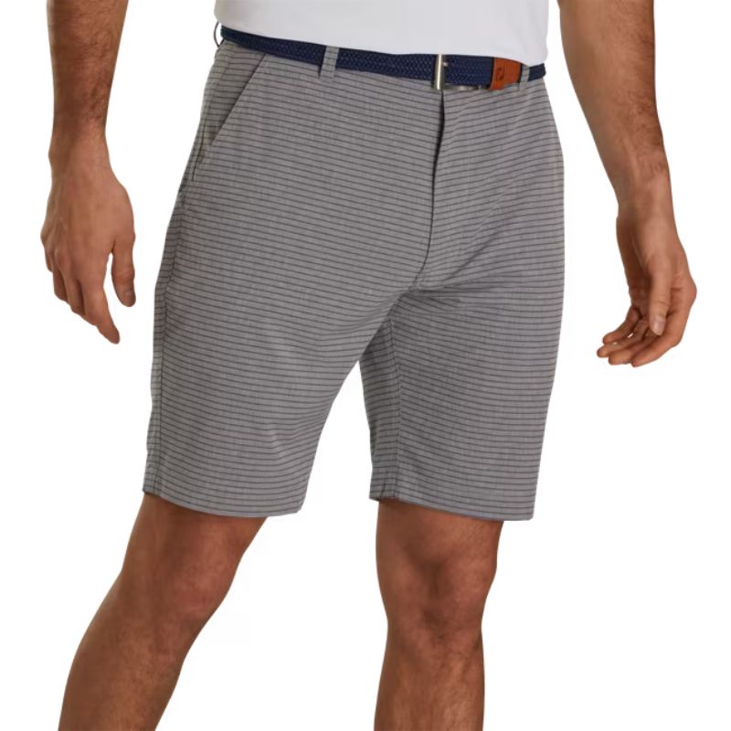 FootJoy Lightweight Heather Stripe Shorts Heathered Charcoal