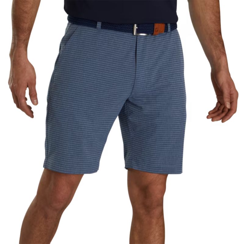 FootJoy Lightweight Heather Stripe Shorts Heathered Navy