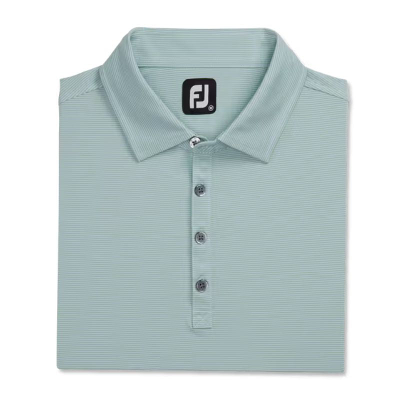 FootJoy Micro Feeder Stripe Lisle Self Collar Polo - Previous Season Style