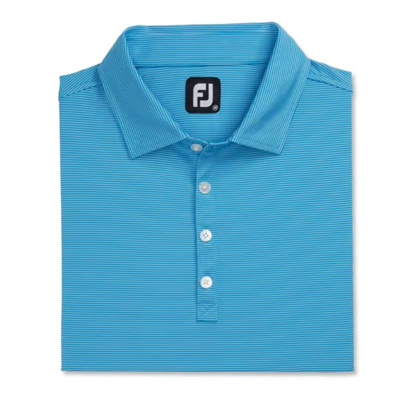FootJoy Micro Feeder Stripe Lisle Self Collar Polo - Previous Season Style