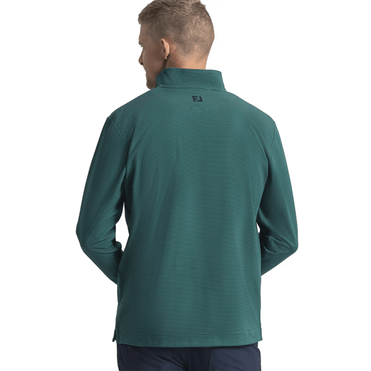 FootJoy Ottoman Stripe Knit 1/4 Zip Golf Pullover