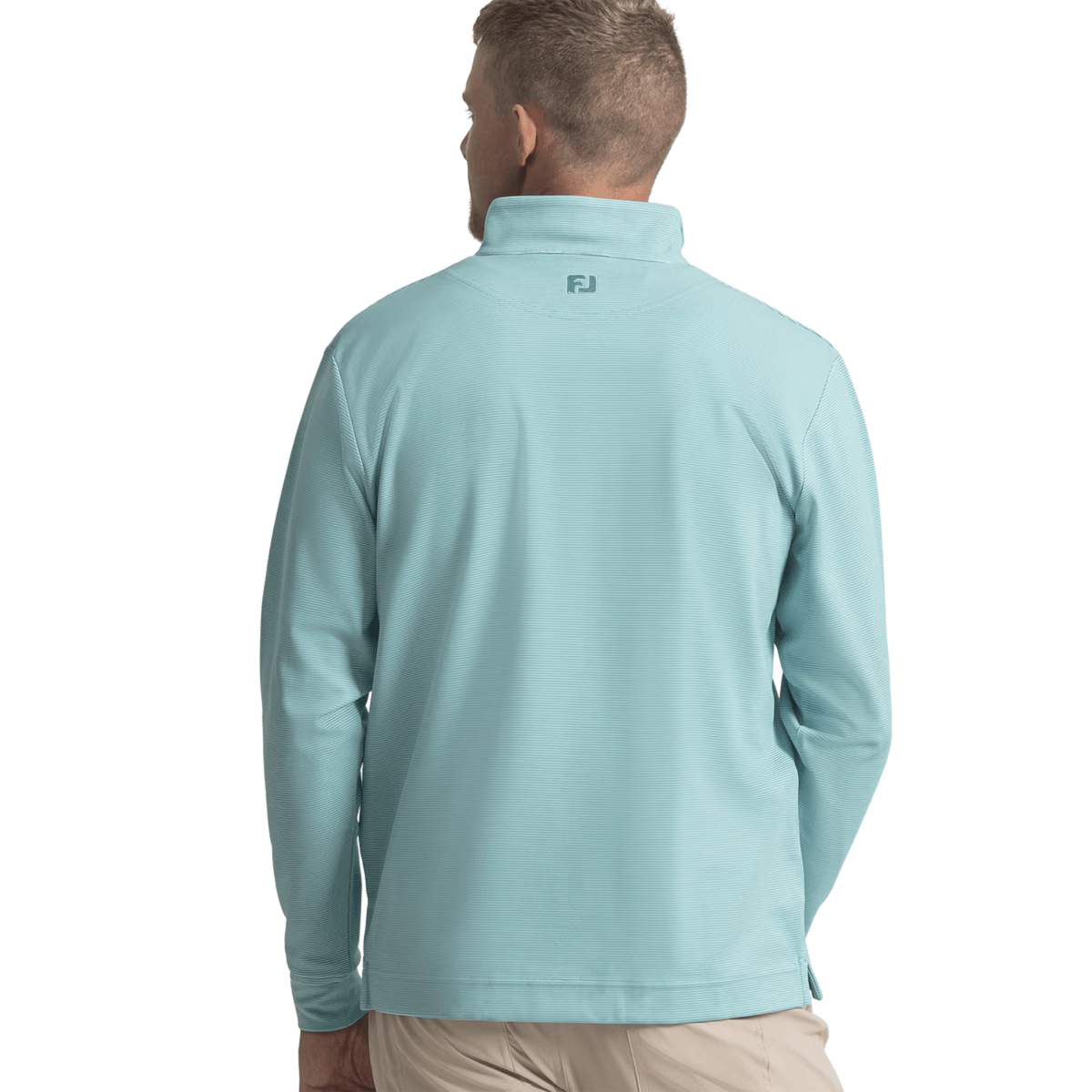 FootJoy Ottoman Stripe Knit 1/4 Zip Golf Pullover