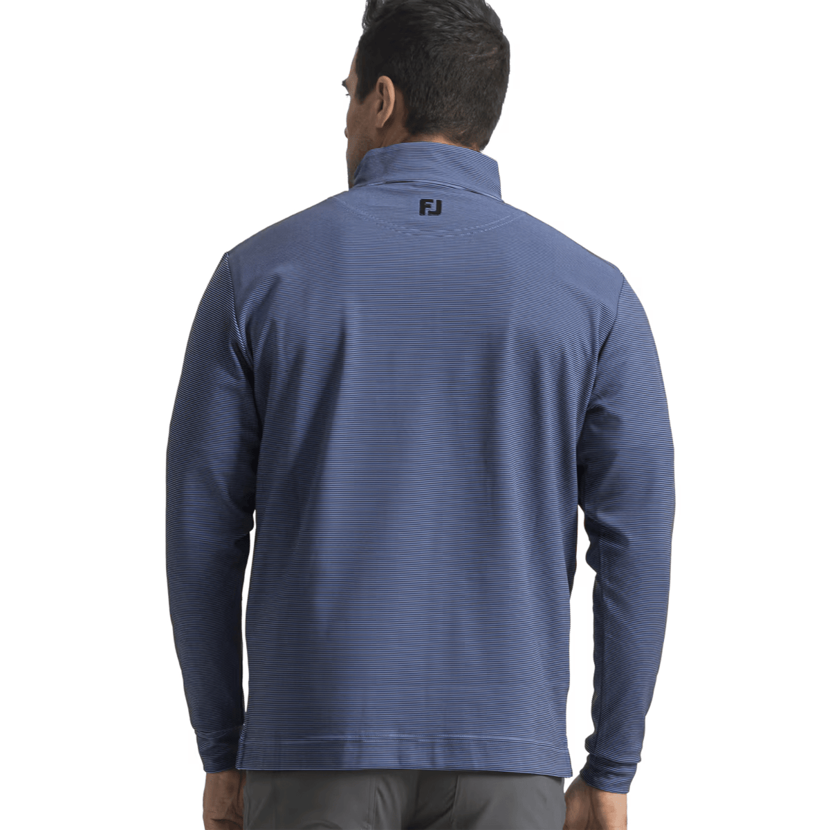 FootJoy Ottoman Stripe Knit 1/4 Zip Golf Pullover