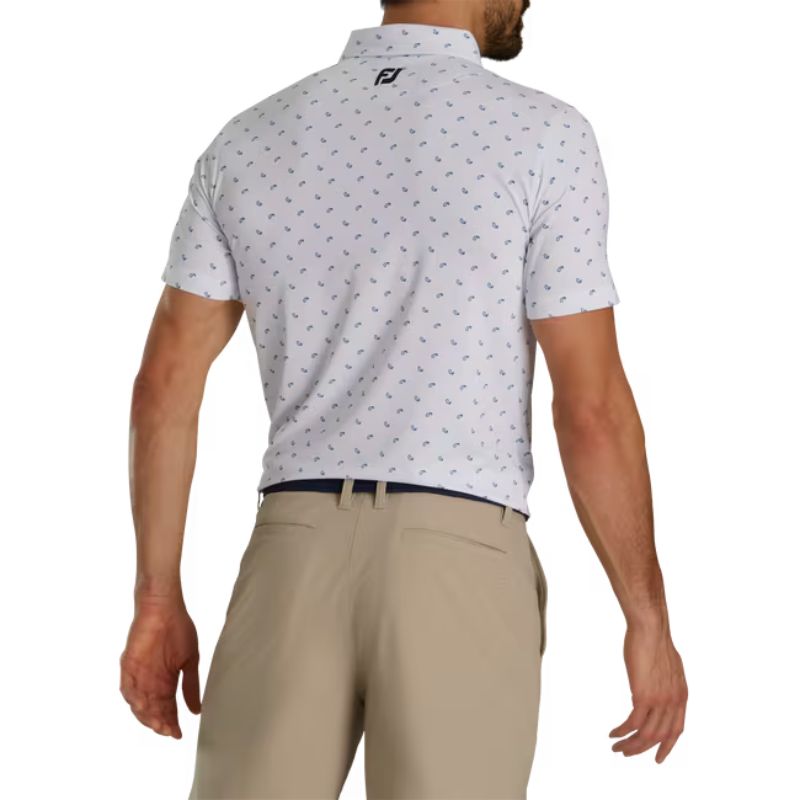 FootJoy Paisley Print Lisle Self Collar Polo - Previous Season Style