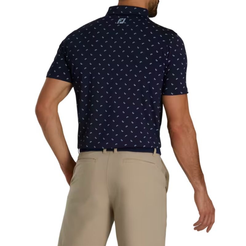 FootJoy Paisley Print Lisle Self Collar Polo - Previous Season Style