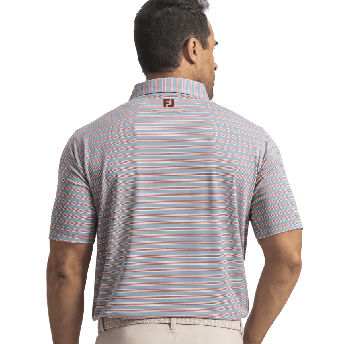 FootJoy Pinstripe Cluster Stripe Lisle Polo