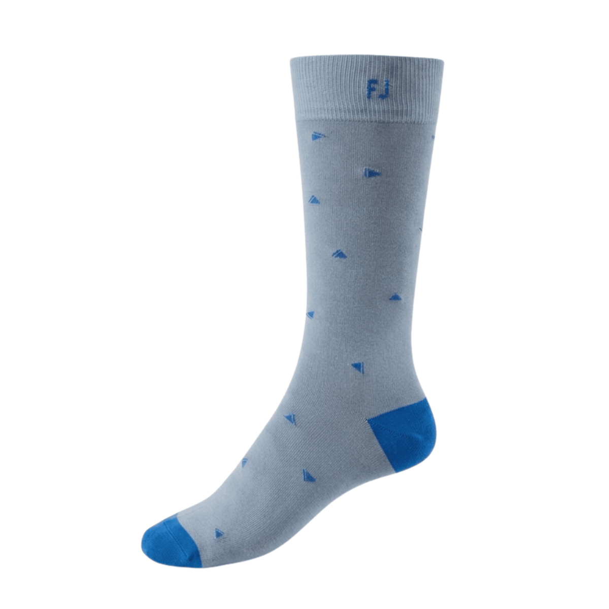 FootJoy ProDry Crew Fashion Play PrintGolf Socks Dove Grey Royal Standard 7-12