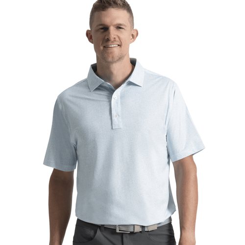FootJoy Seersucker Lisle Polo Blue Reef White