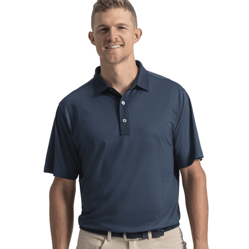 FootJoy Star Geo Pique Polo Navy