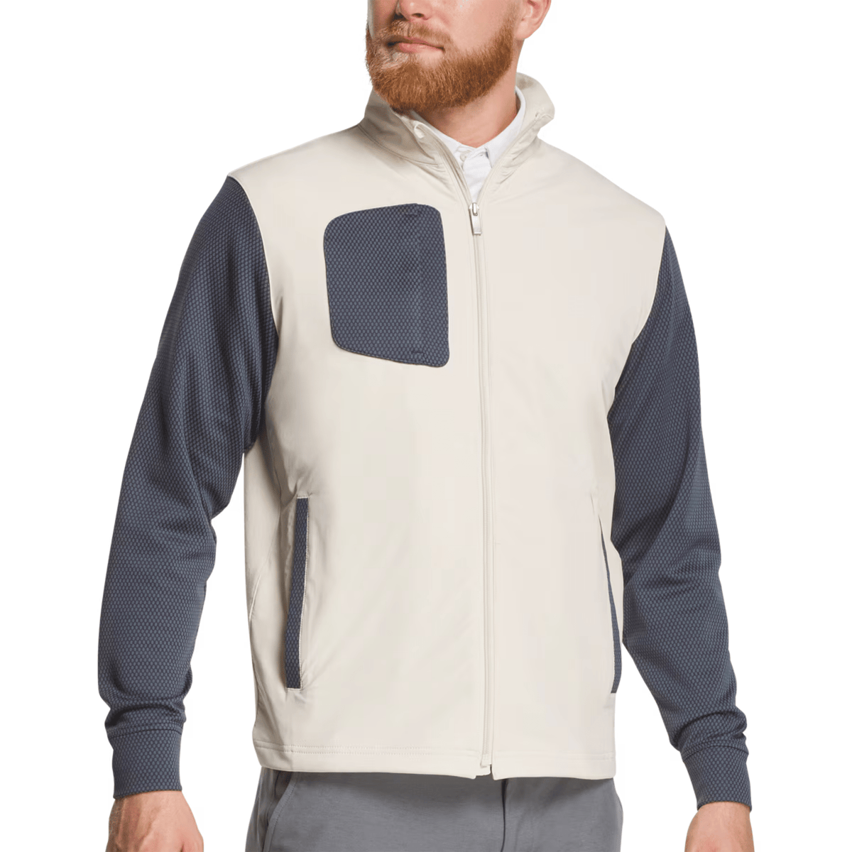 FootJoy ThermoSeries Full-Zip Hybrid Golf Jacket Stone Charcoal