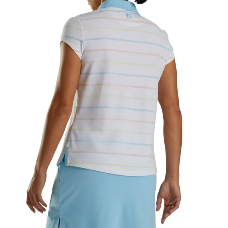 FootJoy Women's Cap Sleeve Birdseye Stripe Polo - Previous Season
