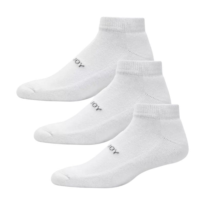 FootJoy Women's ComfortSof Sportlet Golf Socks - 3 Pack White OSFA (US 6 - 9)