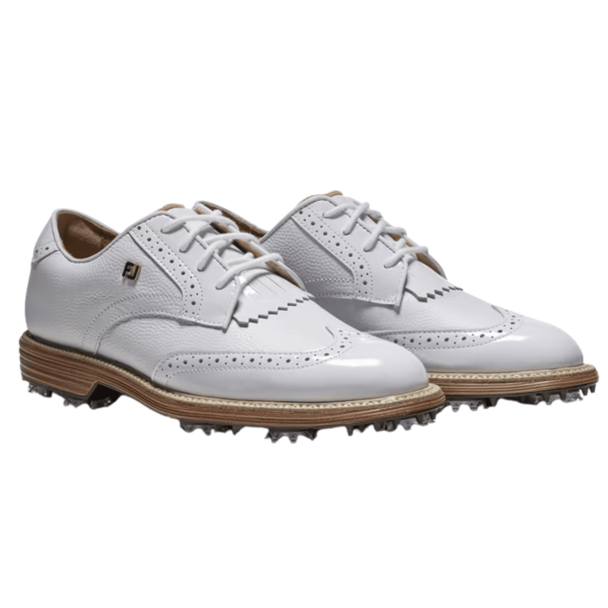FootJoy Women's Premiere Golf Shoe - Madison White/Chestnut Medium 6