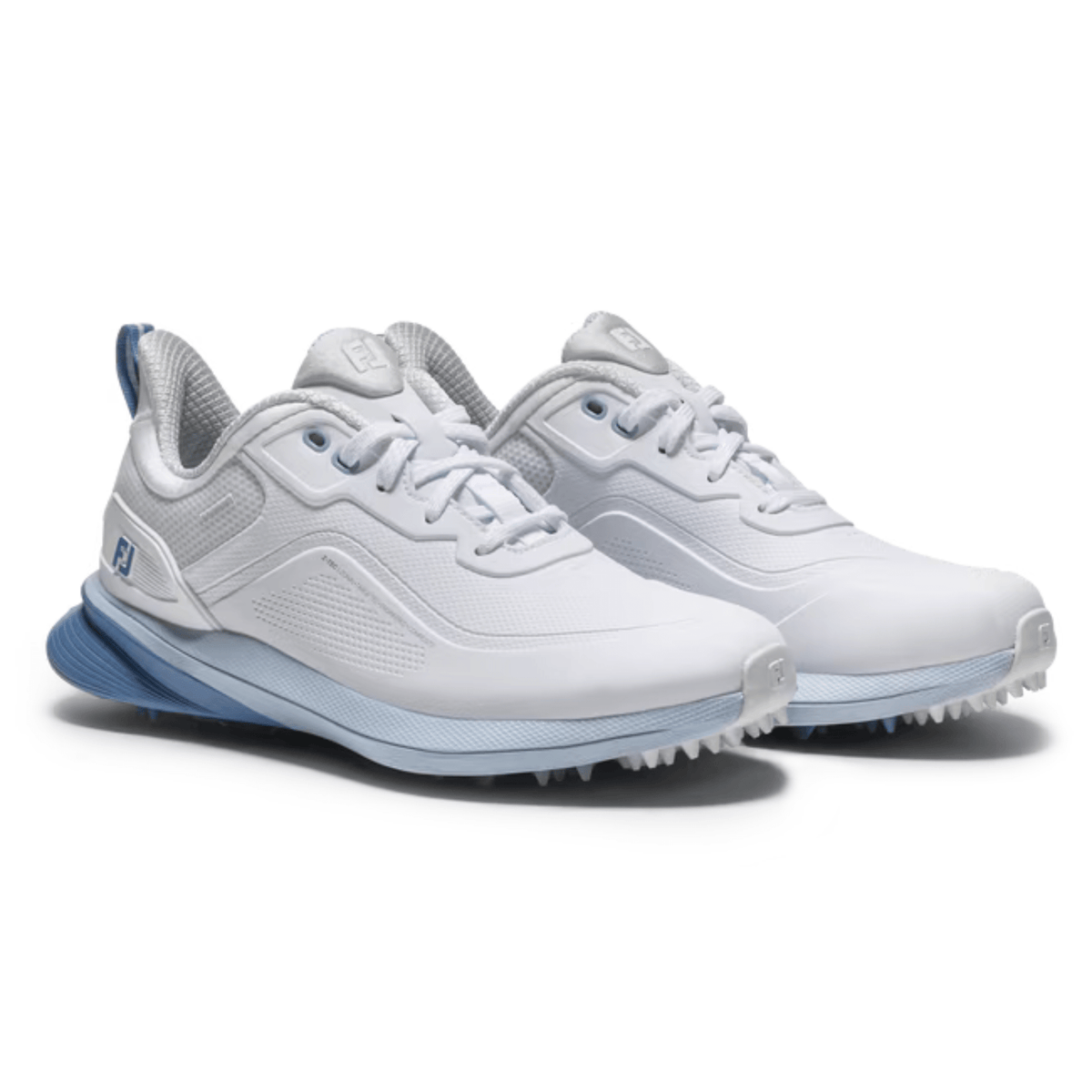 FootJoy Women's Pro/SL Spikeless Golf Shoe Arctic White / Glacier Steel Blue Medium 6